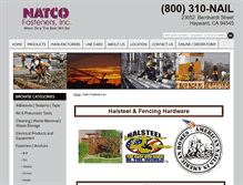 Tablet Screenshot of natcofastenersinc.com